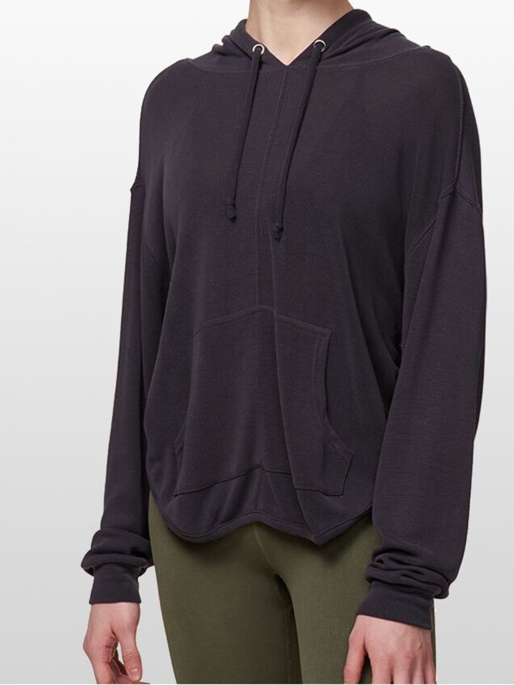 Free People Movement Charcoal Relaxed Hoodie Top - Women